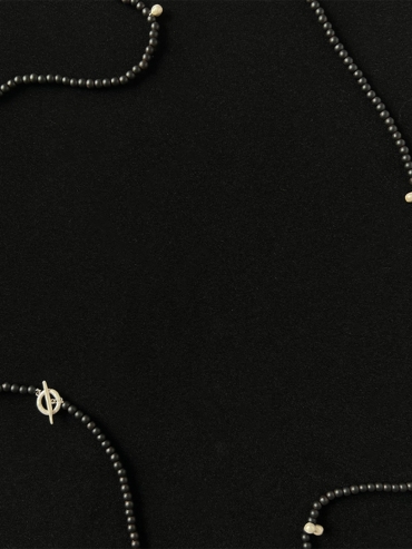 Ebony seeds beading necklace