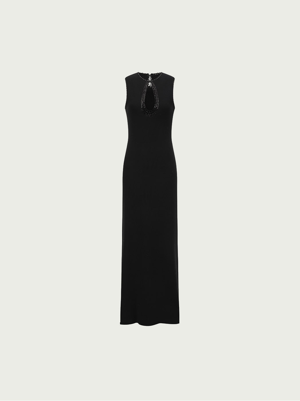 Black sleeveless maxi dress