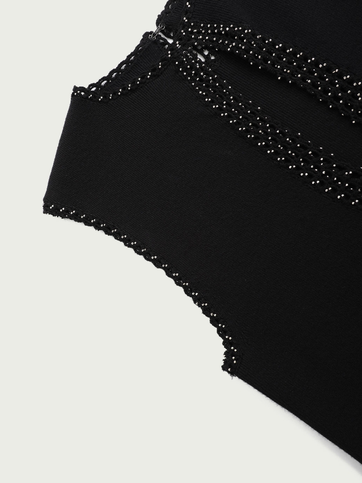 Black sleeveless maxi dress