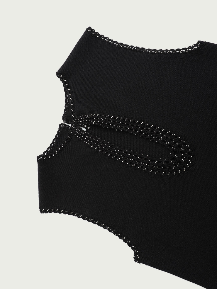 Black sleeveless maxi dress