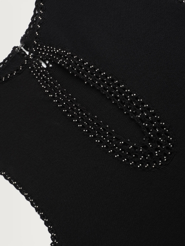 Black sleeveless maxi dress