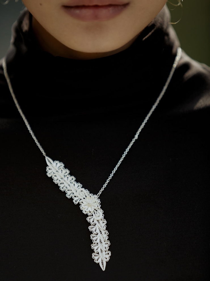 ZHAN-Splendid Y shaped knitting necklace