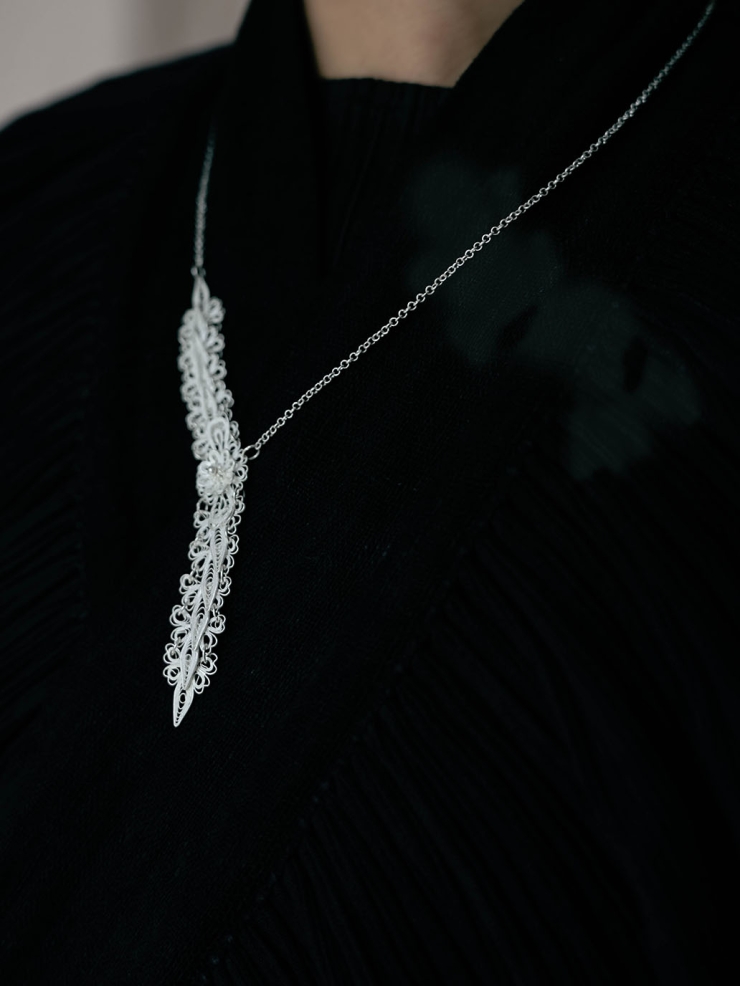 ZHAN-Splendid Y shaped knitting necklace