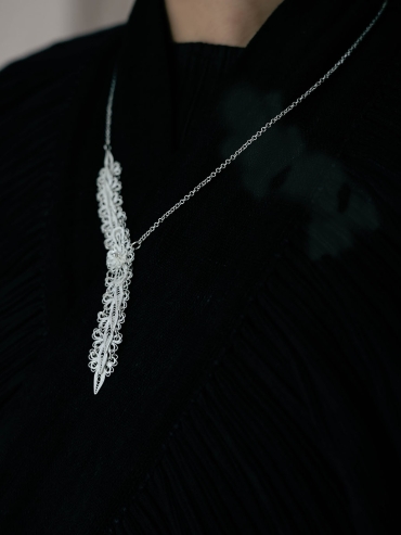 ZHAN-Splendid Y shaped knitting necklace