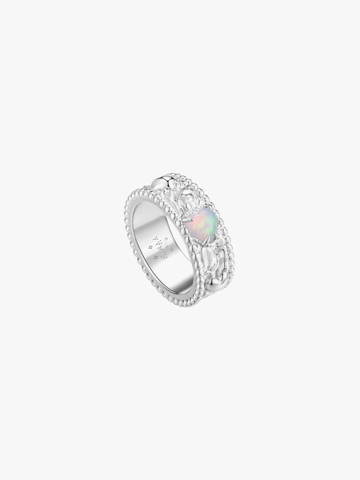 YVMIN Valentine Limited Embossed Silver Ring