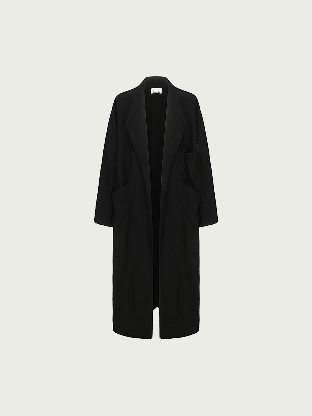 Loose asymmetric wool jacket