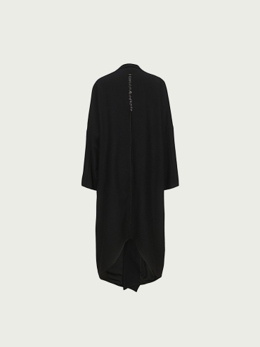 Loose asymmetric wool jacket