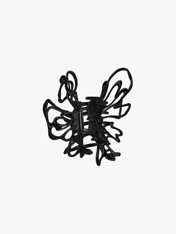 YVMIN Black Liquefied Butterfly Hair Gripper