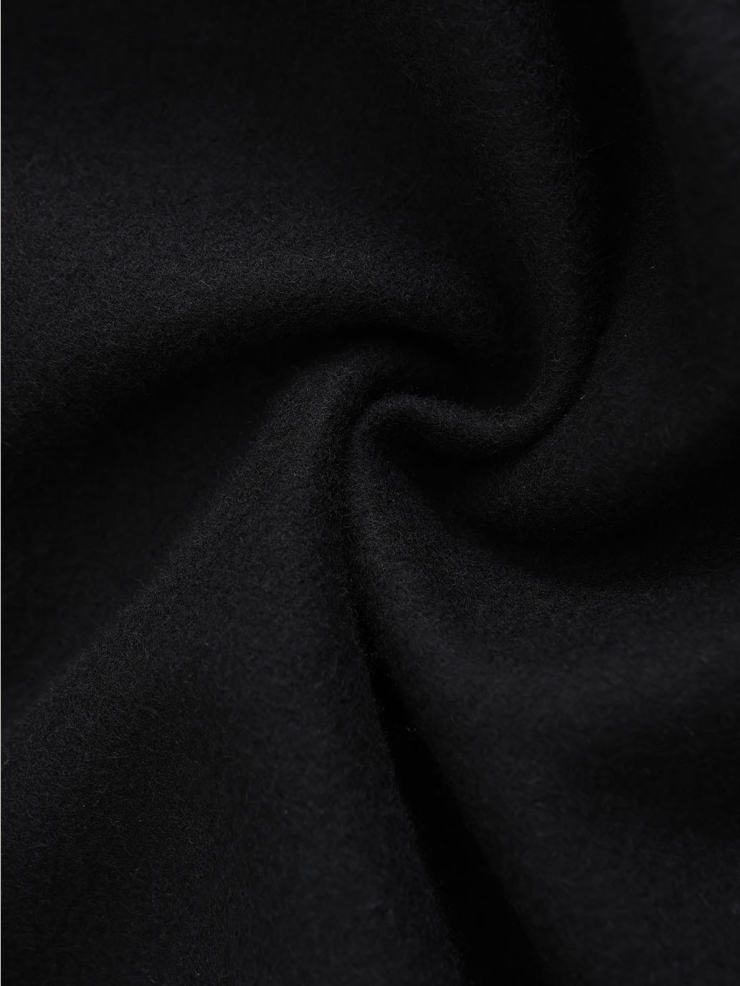 Loose asymmetric wool jacket