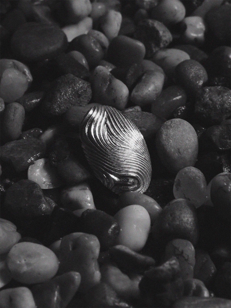 Silver recursion earings -pair