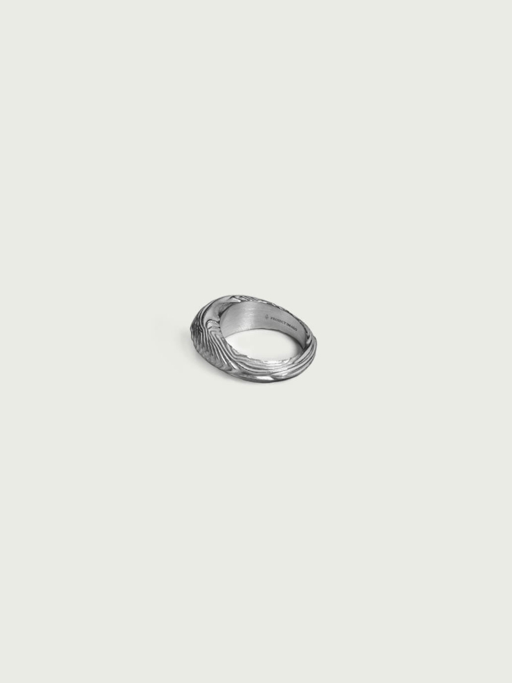 Silver oval ring