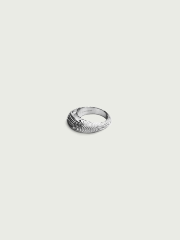 Silver oval ring