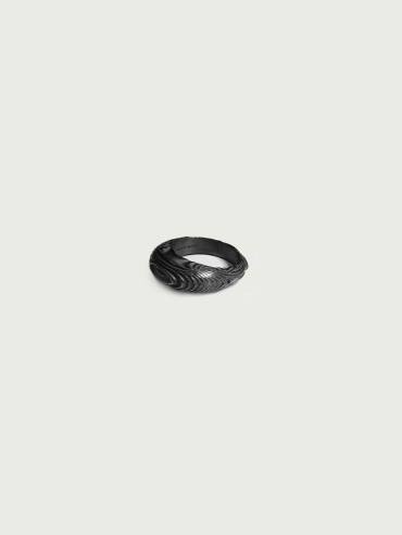 Black oval ring