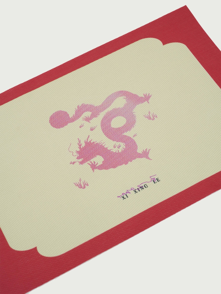 Red and yellow coiling dragon placemat（set-2pcs）