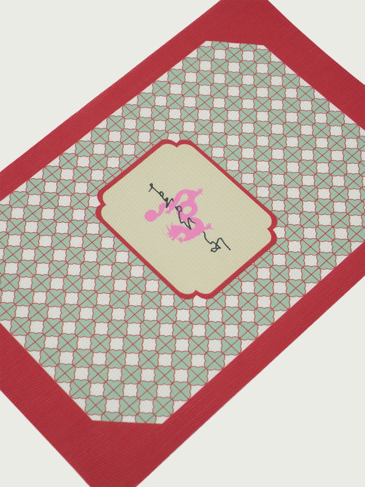 Red and yellow coiling dragon placemat（set-2pcs）