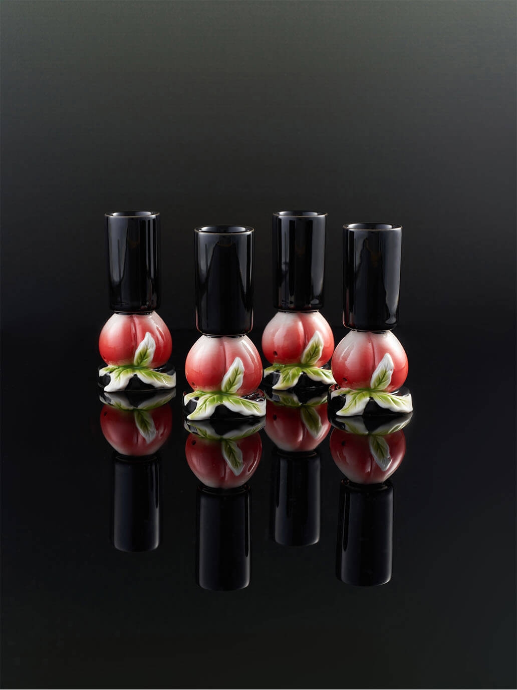 Black peach glass（set-4pcs）