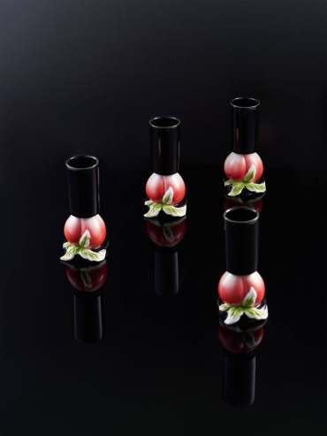 Black peach glass（set-4pcs）