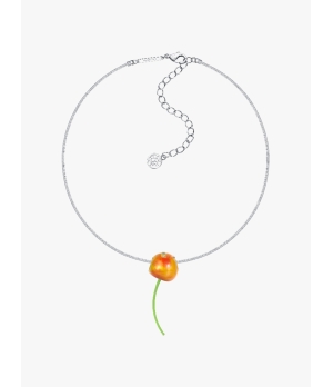 YVMIN Yellow Enamel Perforated Cherry Pendant