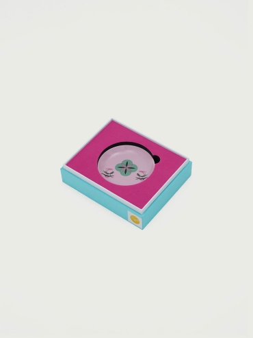 Pink crane and peach plate（set-2pcs）