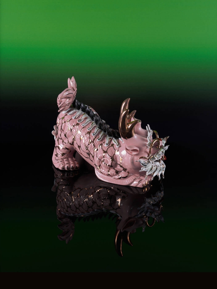 Golden kylin decoration