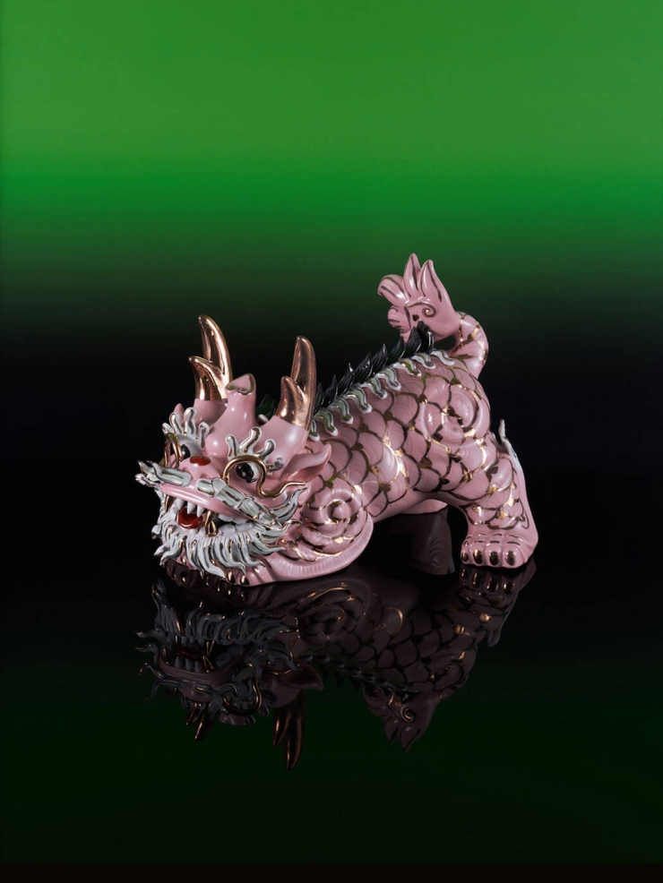 Golden kylin decoration