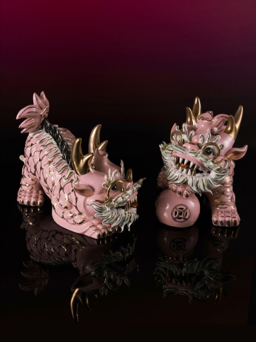 Golden kylin decoration