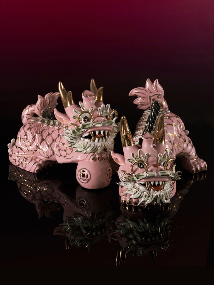 Golden kylin decoration