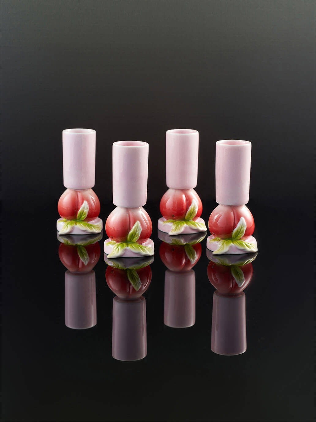 Pink peach glass（set-4pcs）