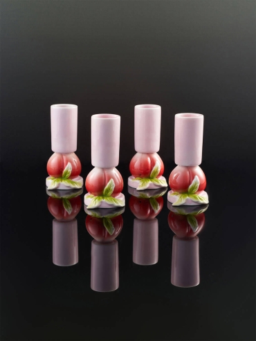 Pink peach glass（set-4pcs）