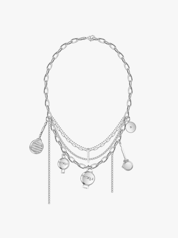 YVMIN Multilayer Chain Kitchenware Pendant Necklace