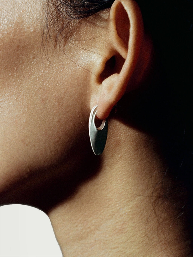 Silver spike earrings - small