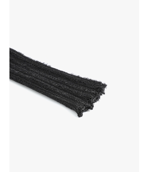 SWAYING Black Striped Turtleneck Metallic Shirt
