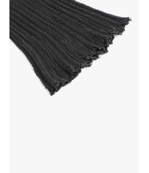 SWAYING Black Striped Turtleneck Metallic Shirt