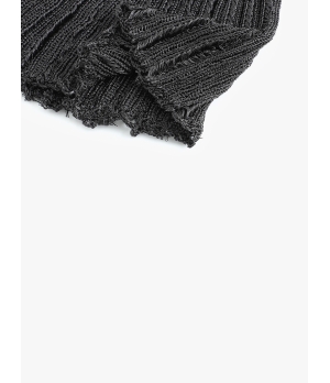 SWAYING Black Striped Turtleneck Metallic Shirt