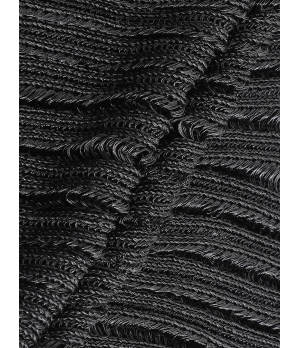 SWAYING Black Striped Turtleneck Metallic Shirt