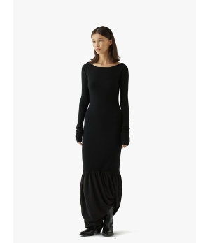 SWAYING Cashmere-paneled Fishtail Dress