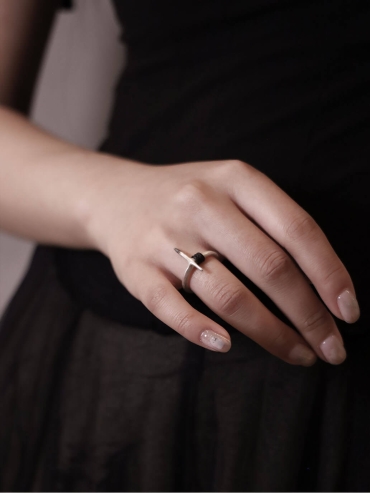 White cruciform ring