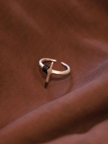 White cruciform ring