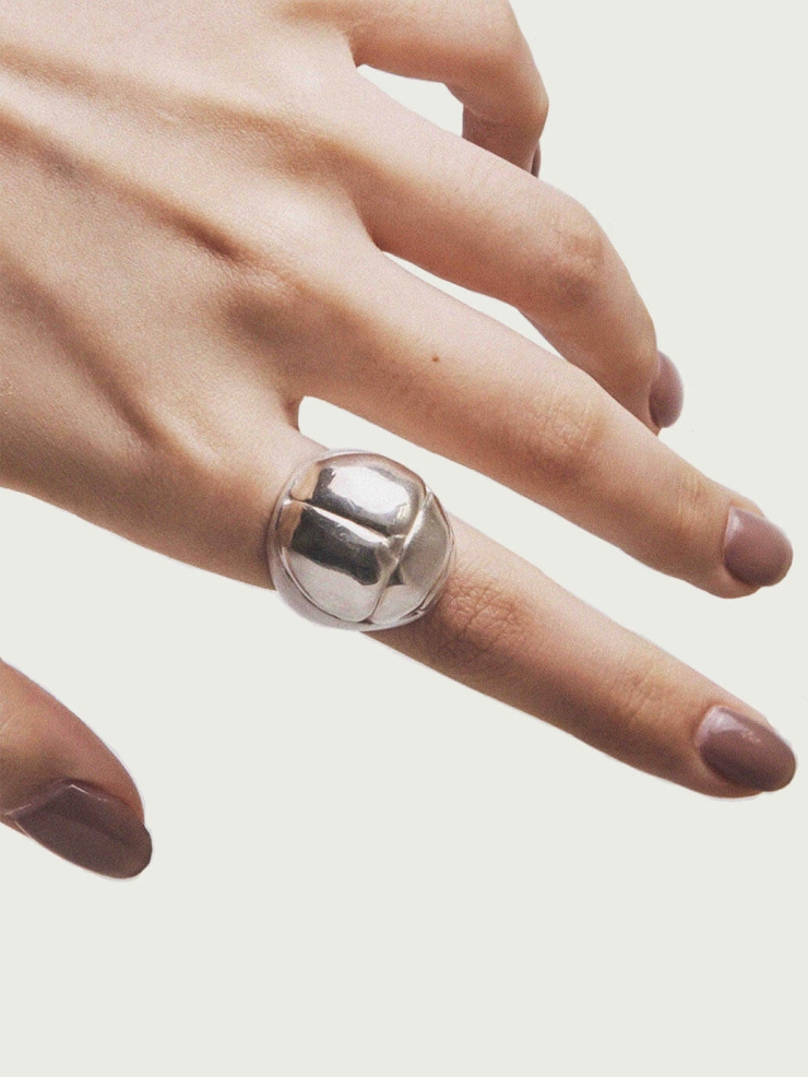 Silver mimesis ring
