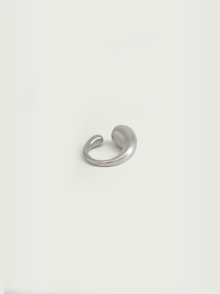 Silver big cloud twin ring