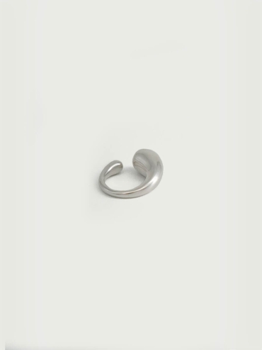 Silver big cloud twin ring