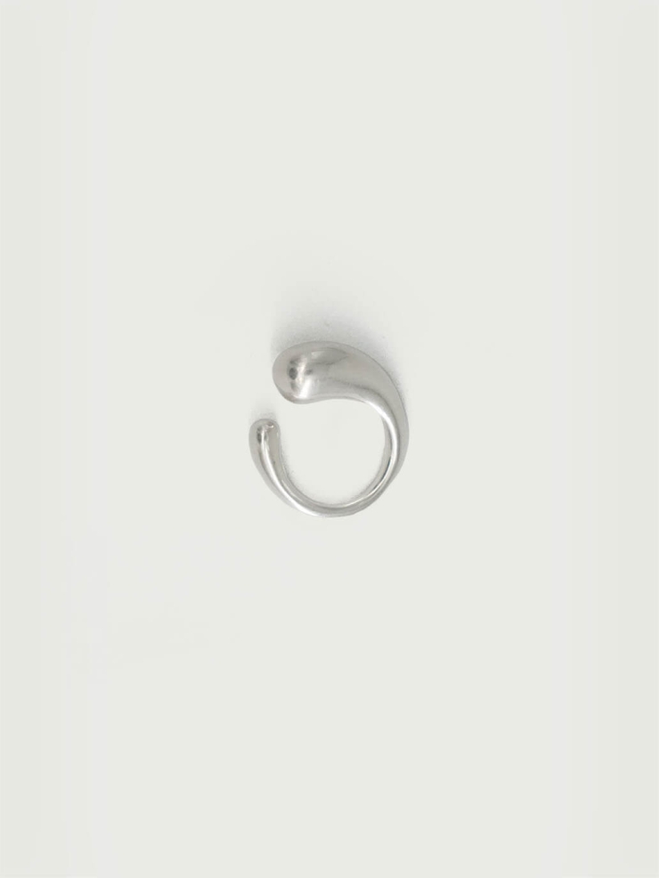 Silver big cloud twin ring