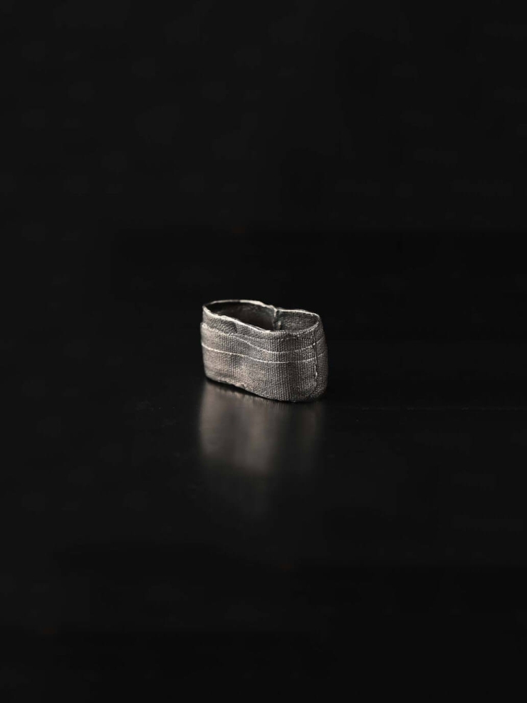 Vintage silver double-finger bandage ring