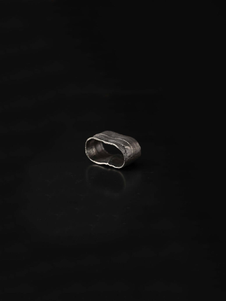 Vintage silver double-finger bandage ring