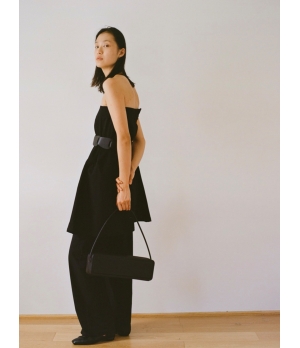RUOHAN Black Square Box Bag