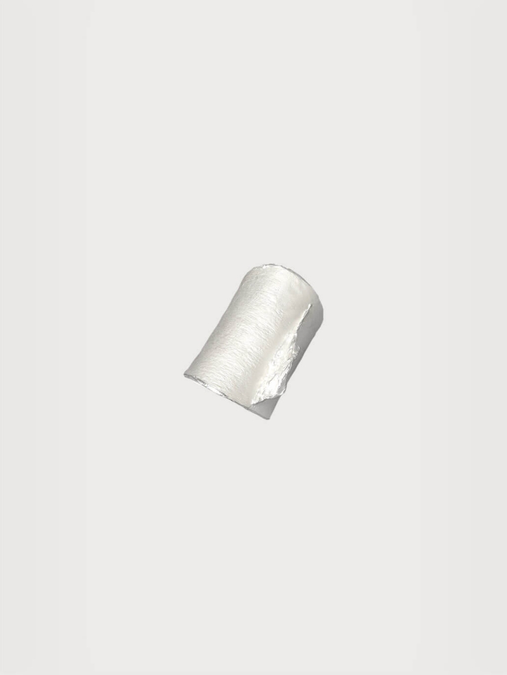 White ocean shadow wide ring