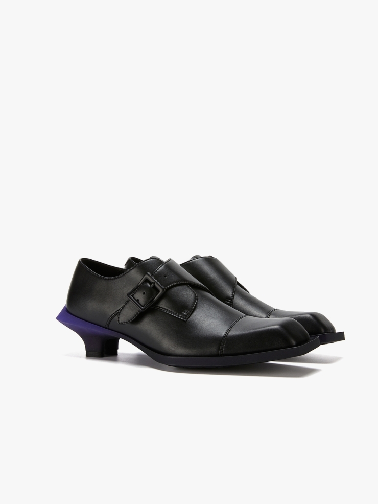 Heel Derbies（Purple Black Monkstrap）