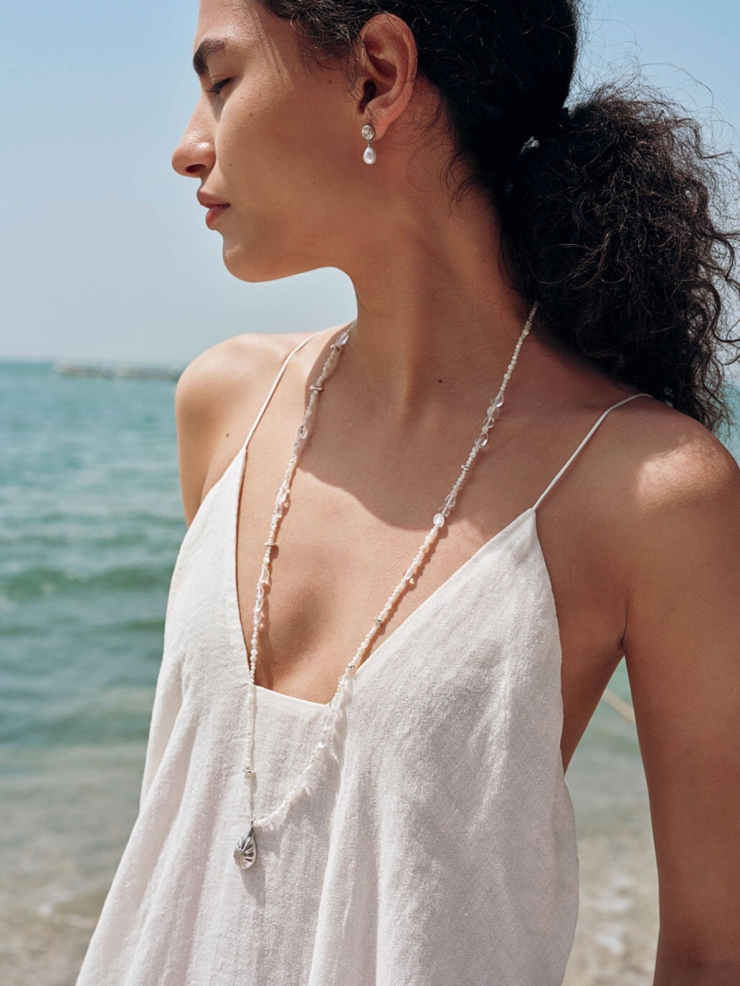 Silver Rippling Necklace