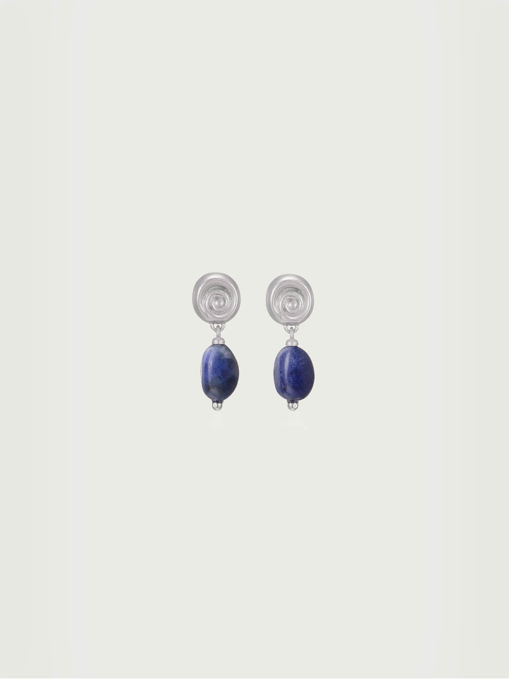 Blue Shell Small Drop Stud Earrings